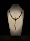 Poplar Wood Miniature Flute Necklace with Sleeping Beauty Turquoise Inlay