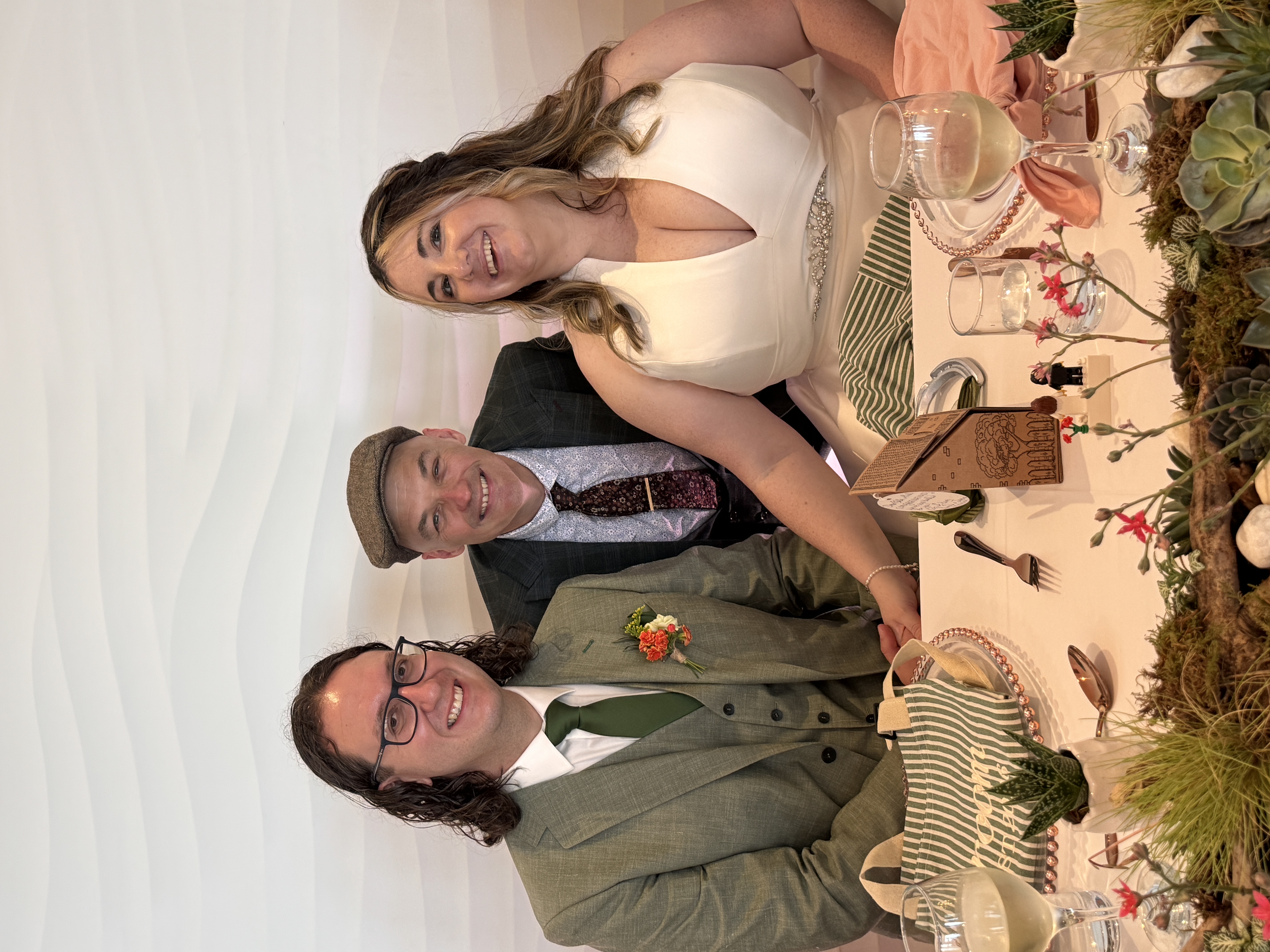 Belle and Phil at their Sandy Cove Hotel wedding in Devon following their ceremony and drinks reception