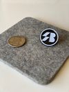 Monogram Lapel Pin (Gold/Orange)