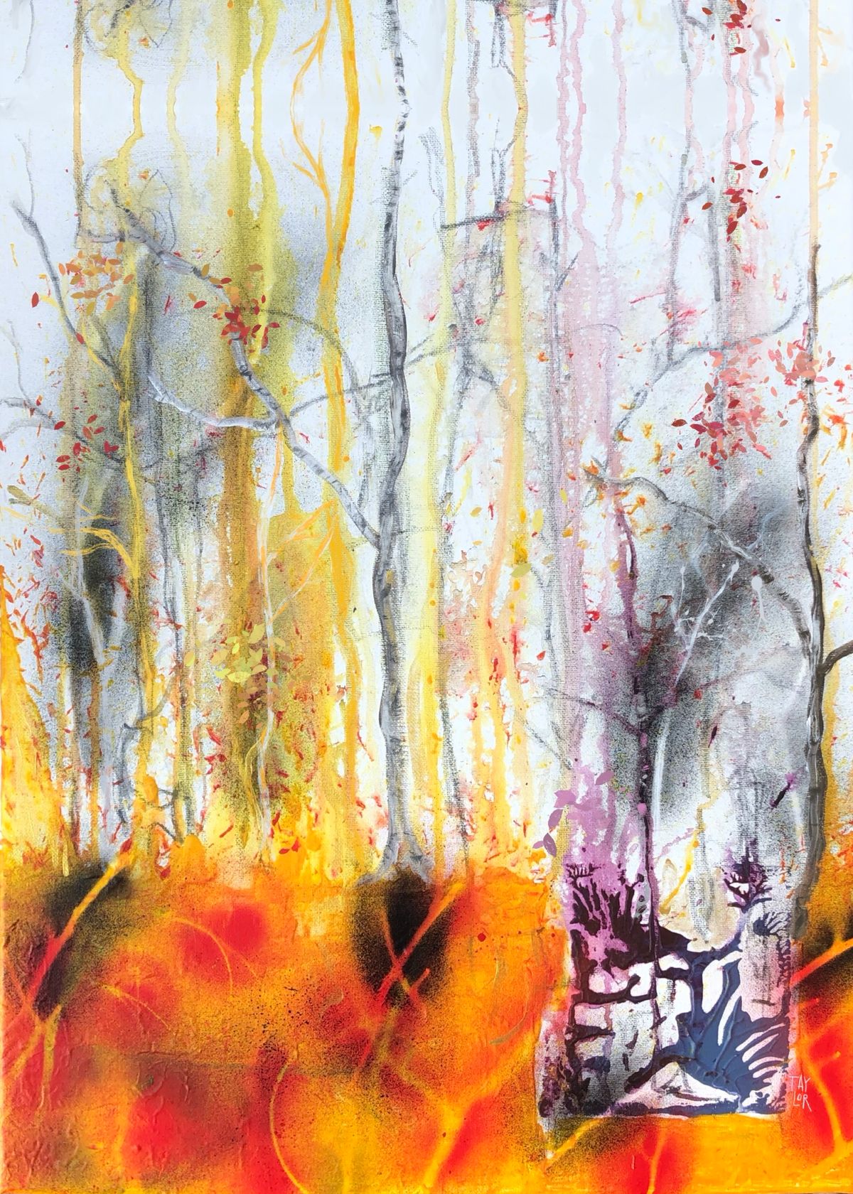 Into The Woods Series - Charcoal Forest (5x7”)