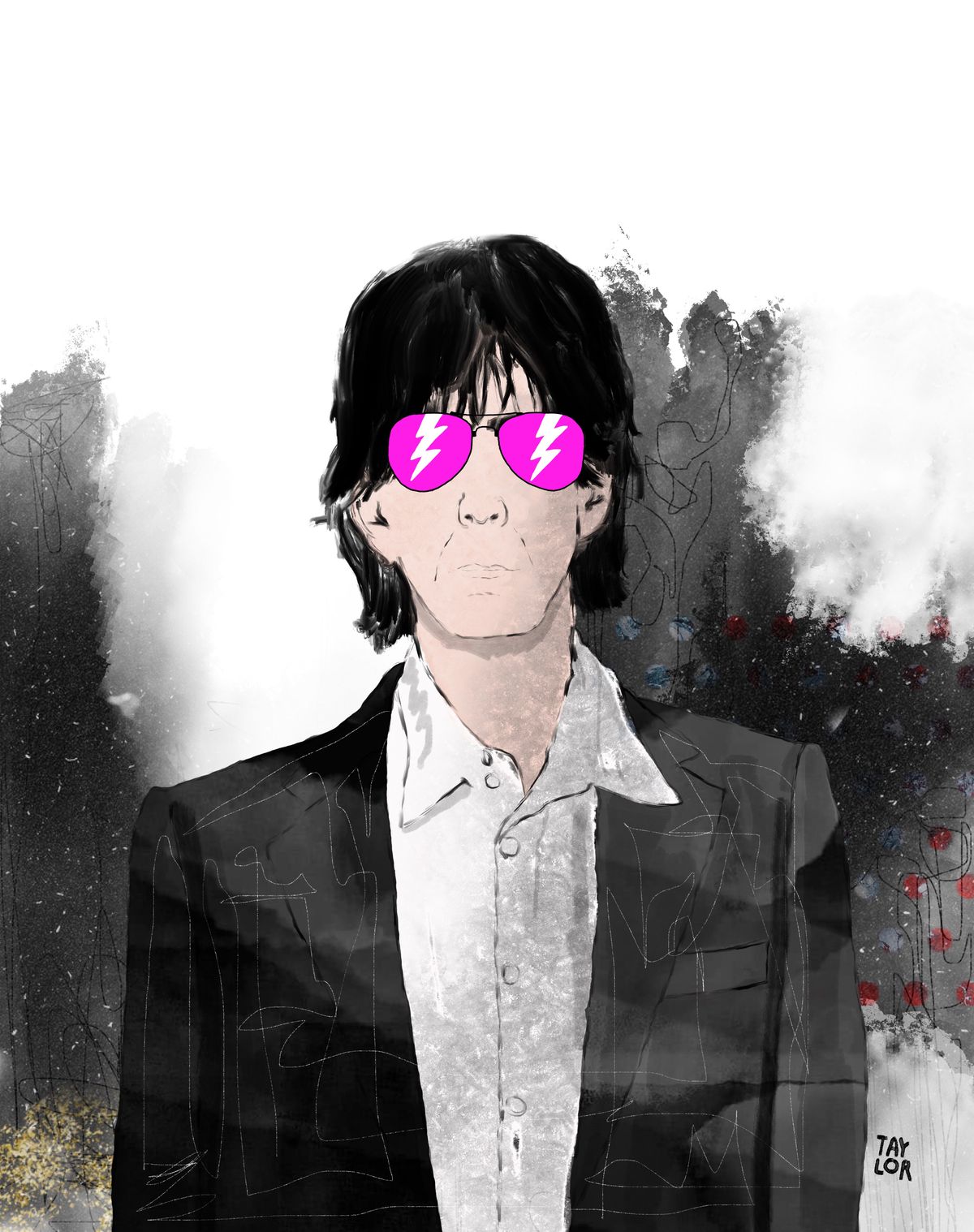 Abstract Musician Series - Ric Ocasek / The Cars (5x7")