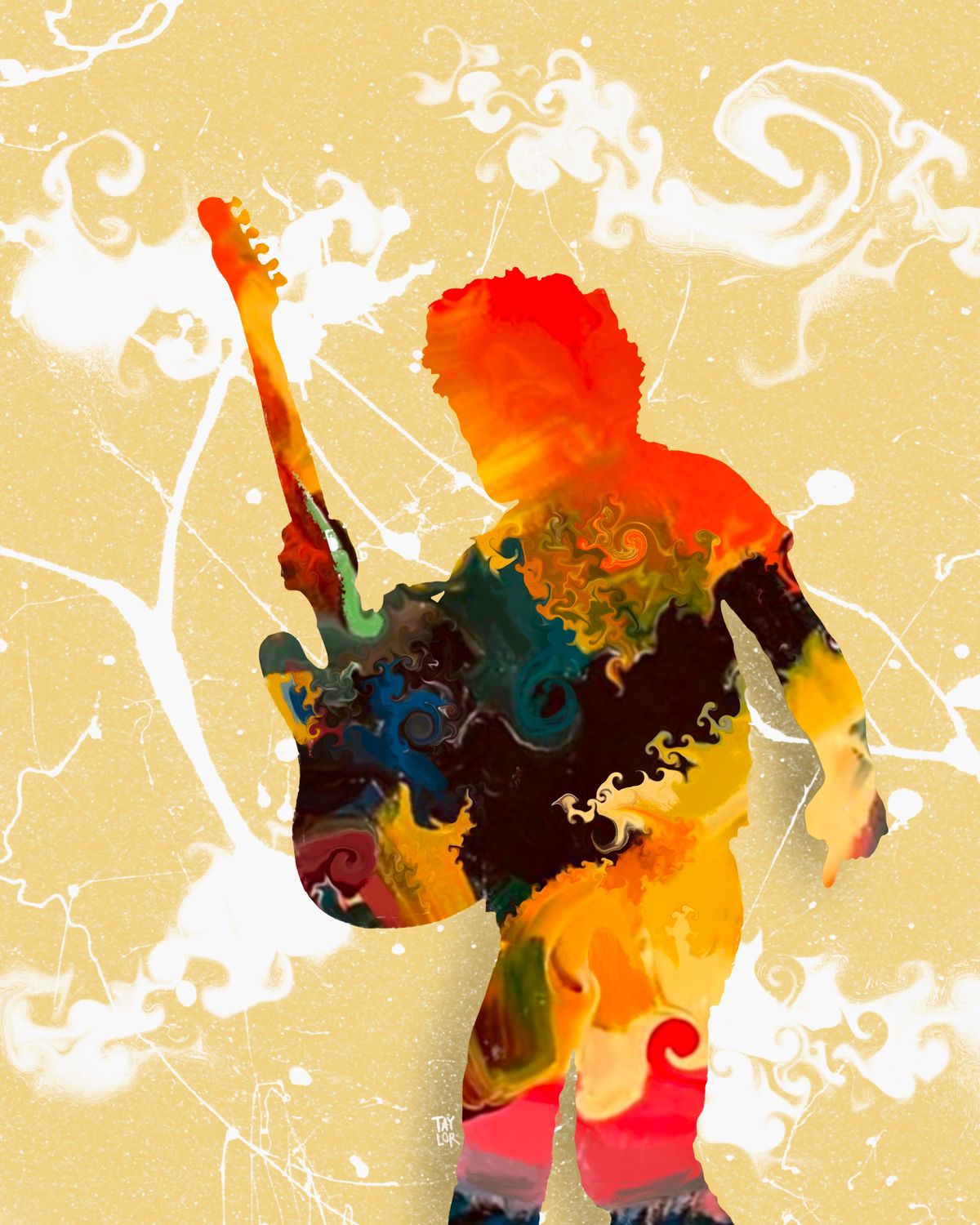 Abstract Musician Series - Bruce Springsteen (5x7")
