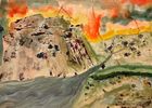 Landscape Series - River On Fire (7x5")