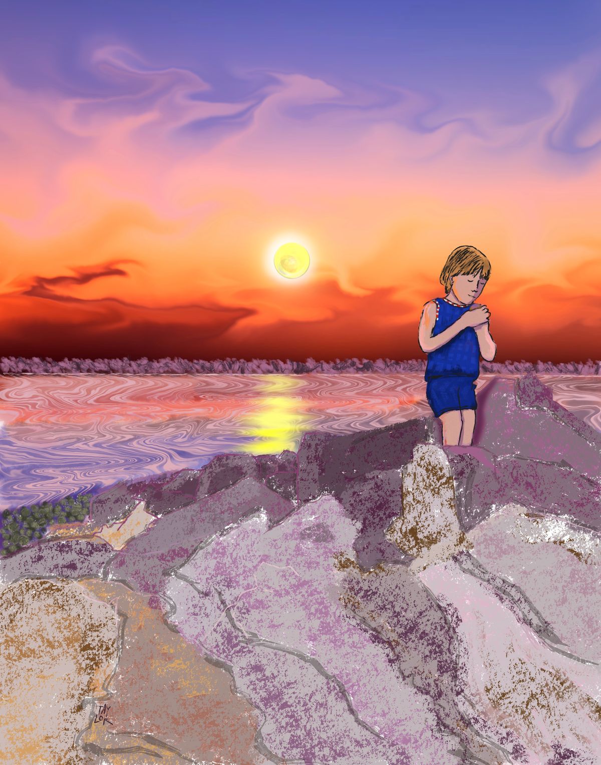 Sunset Boy (8x10")