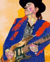 Abstract Musician Series - Stevie Ray Vaughan (5x7")