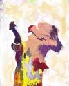 Abstract Musician Series - Jimi Hendrix (5x7")