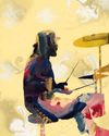 Abstract Musician Series - John Bonham (5x7")