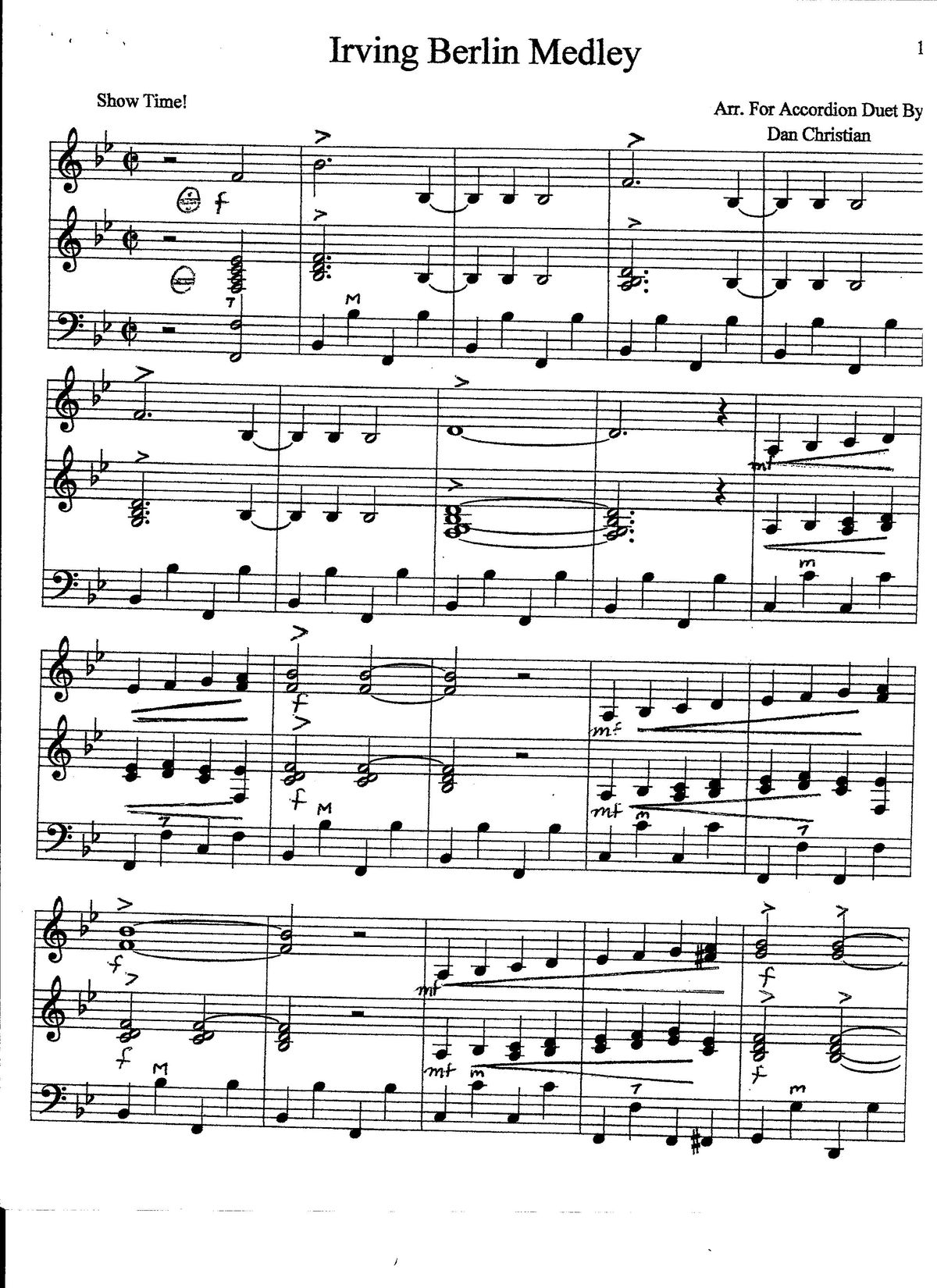 Irving Berlin Medley