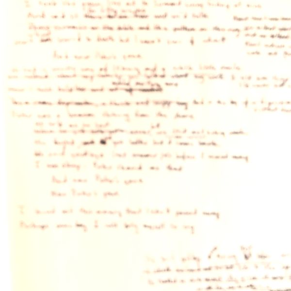 Signed Handwritten Lyric Sheet