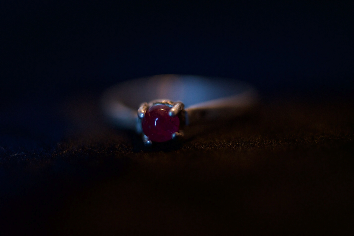 Pink Ruby Silver Ring