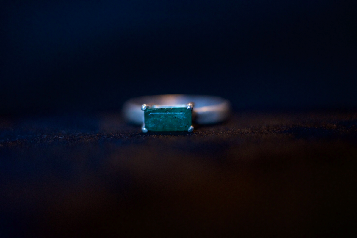 Silver Emerald Ring