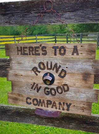 Wooden Lyric Sign & Bottle Opener