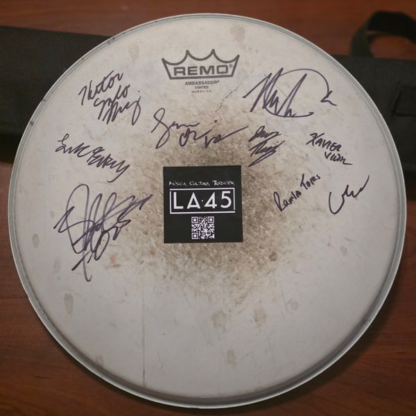 🥁 12" Remo Drum Head – Signed, Played & Studio-Worn