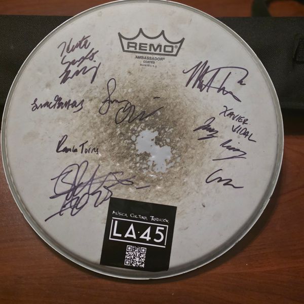 🥁 10" Remo Drum Head – Toured, Recorded & Signed by LA 45