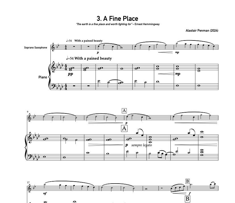 A Fine Place (Soprano Sax & Piano) - Alastair Penman