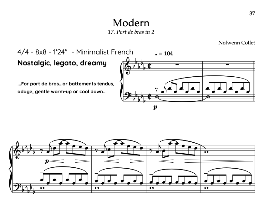 CODA - 17. Port de bras in 2 "Modern" - PDF Sheet music