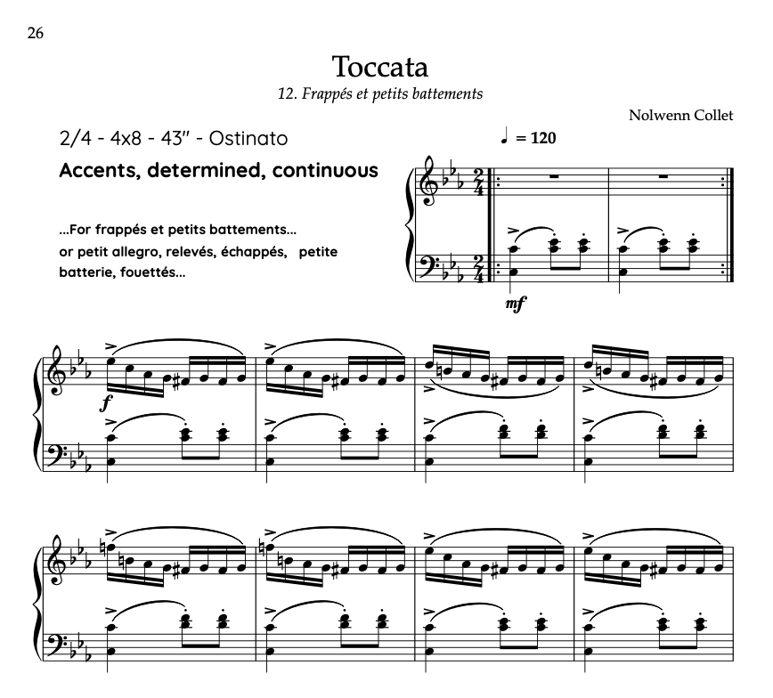 CODA - 12. Frappés et petits battements "Toccata" - PDF Sheet Music