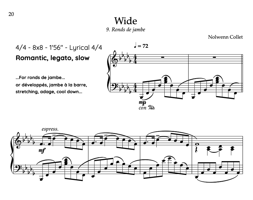 CODA - 9. Ronds de jambe "Wide" - PDF Sheet music