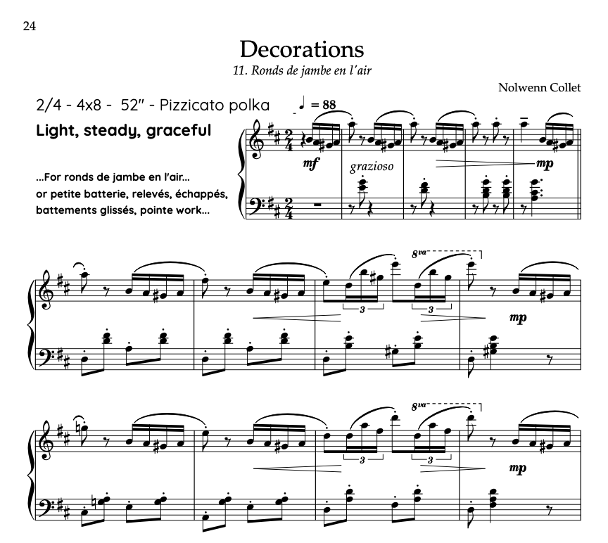 CODA - 11. Ronds de jambe en l'air "Decorations" - PDF Sheet Music