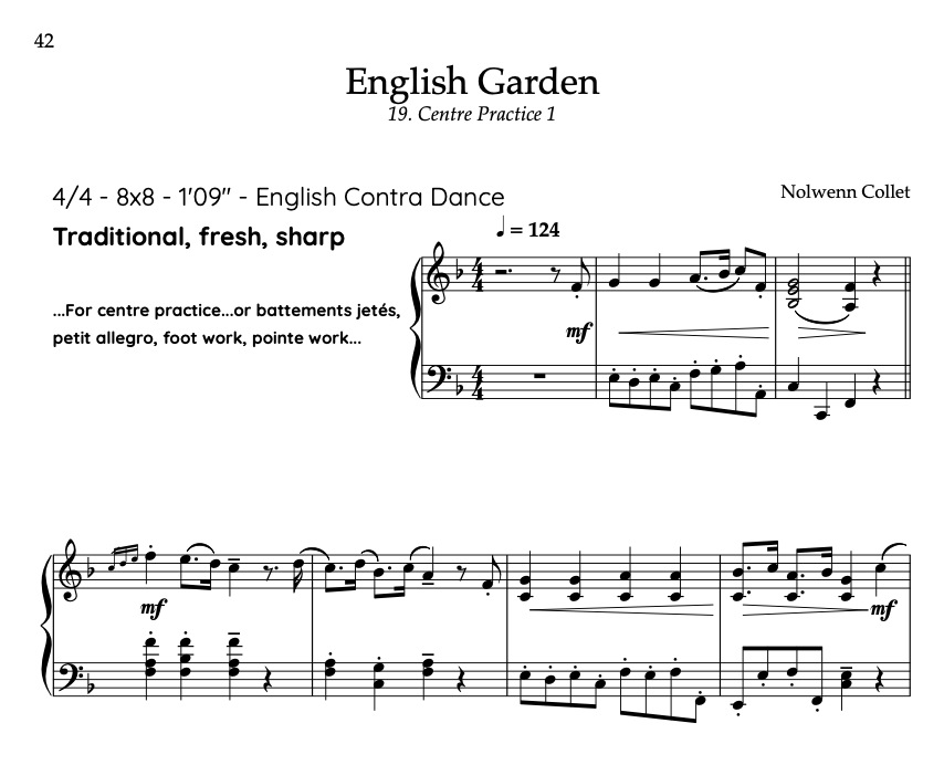 CODA - 19. Centre Practice 1 "English Garden" - PDF Sheet music