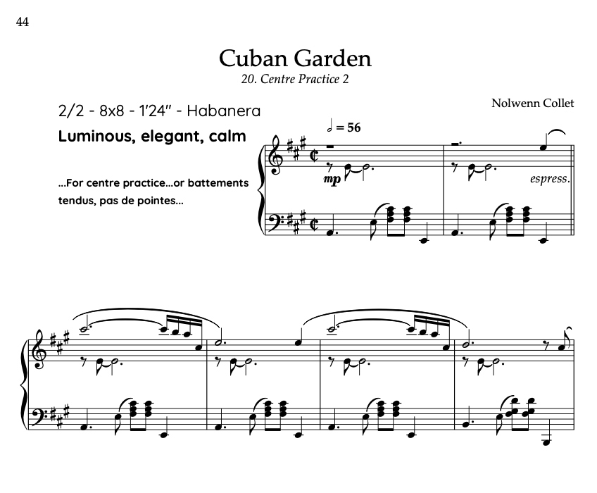CODA - 20. Centre Practice 2 "Cuban Garden" - PDF Sheet music
