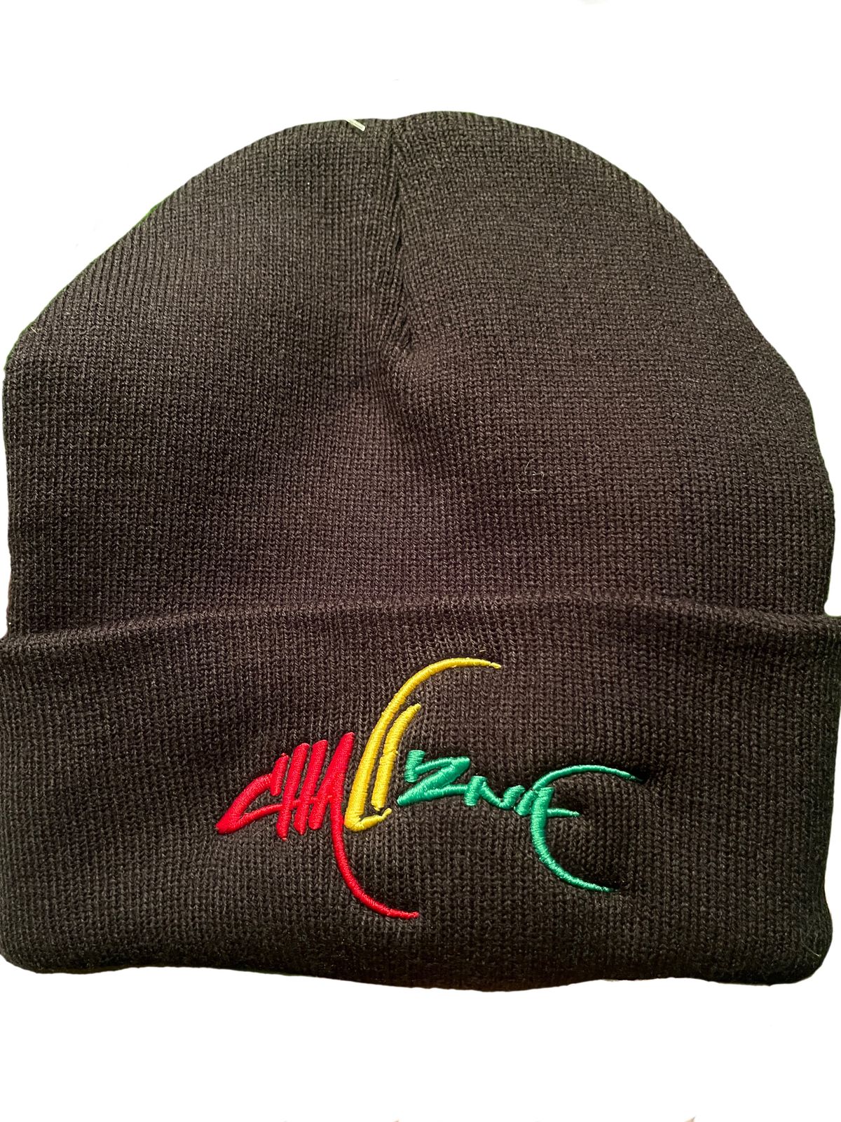Beanie - Unisex Black with Red, Gold & Green Logo