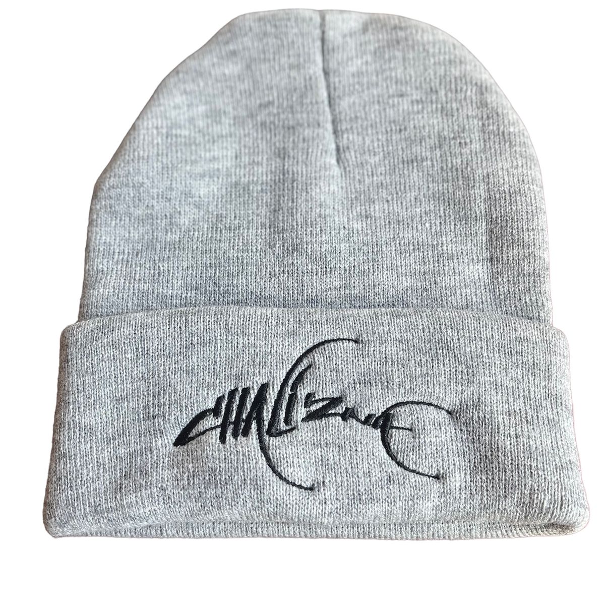 Beanie - Unisex Grey with Black Logo