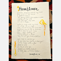 Handwritten Lyrics on Cotton Khadi Paper