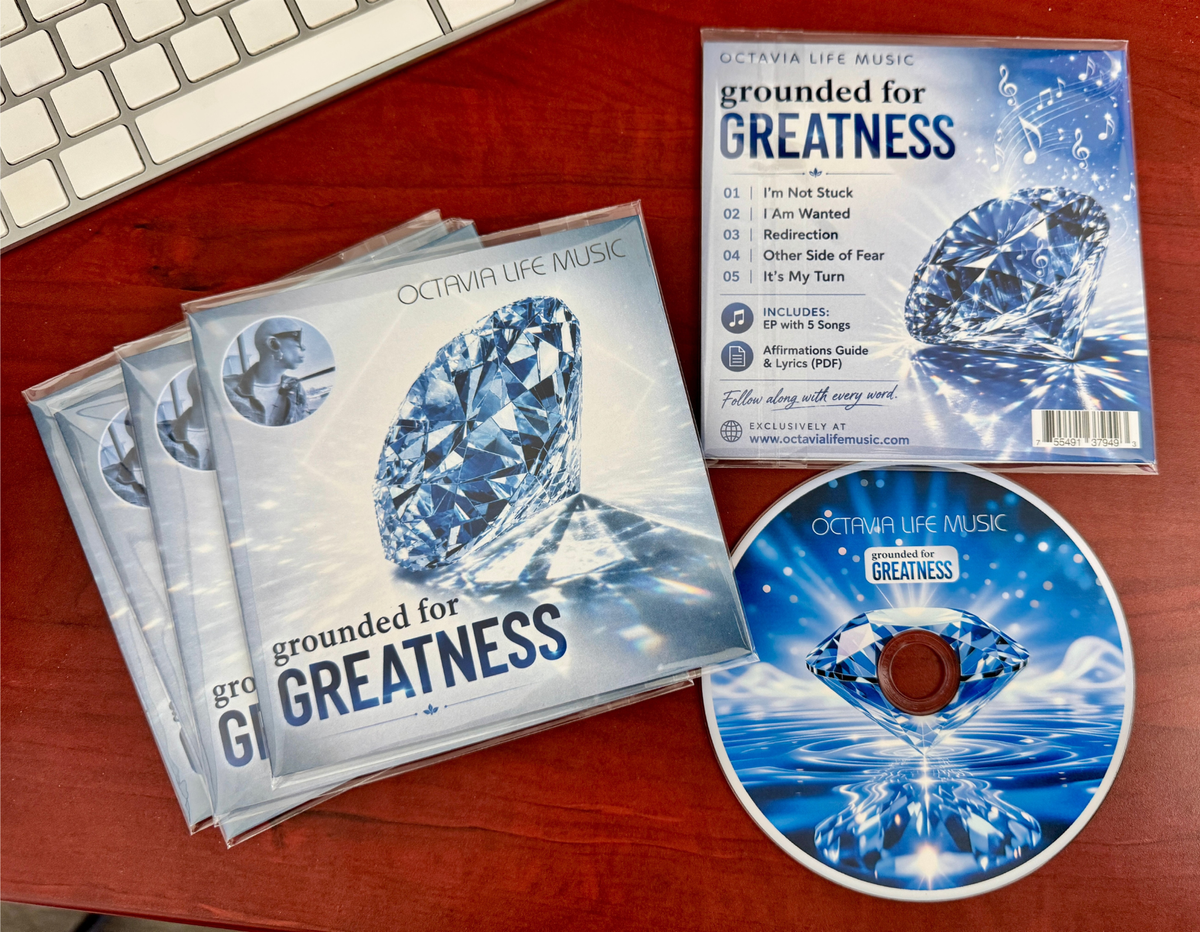 Grounded for Greatness (EP) - Physical Bundle β CD, Instant Download, Lyrics + Affirmation Guide