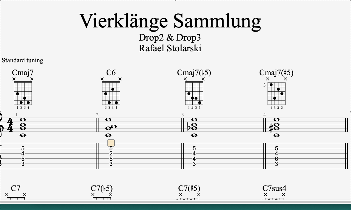 Vierklänge Drop 2 & Drop 3 - gitarrist.org