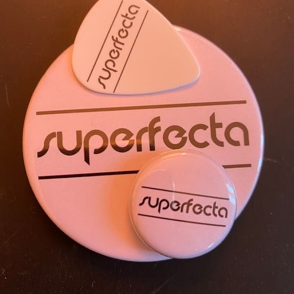 Disconnect - Bottle Opener, badge and guitar pick