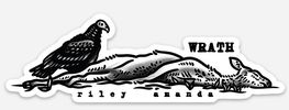 Riley Amanda WRATH B&W Sticker (small)