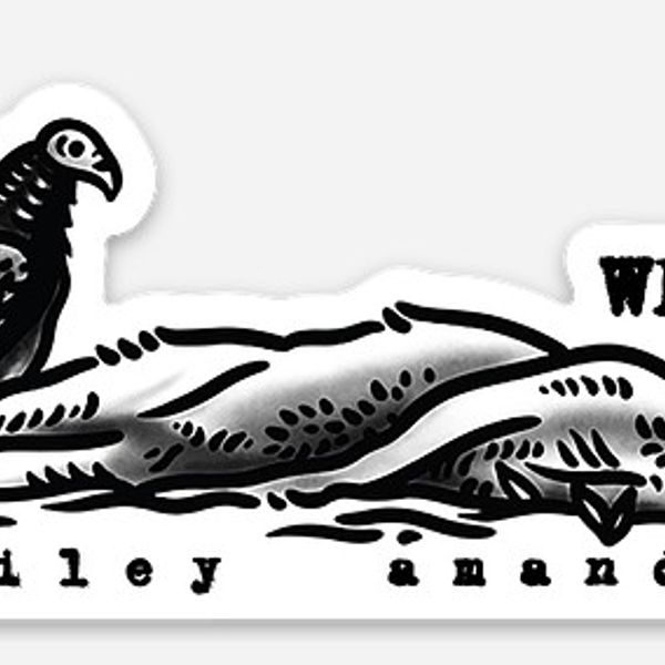 Riley Amanda WRATH B&W Sticker (medium)