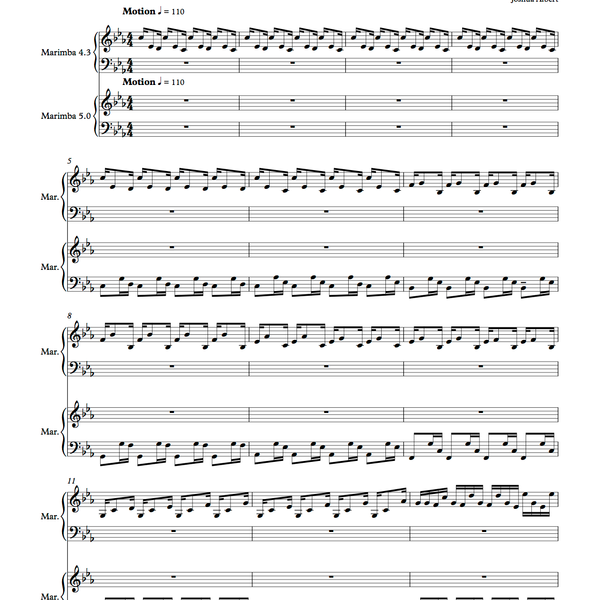 "Absolute Two" for Marimba Duet Digital Copy