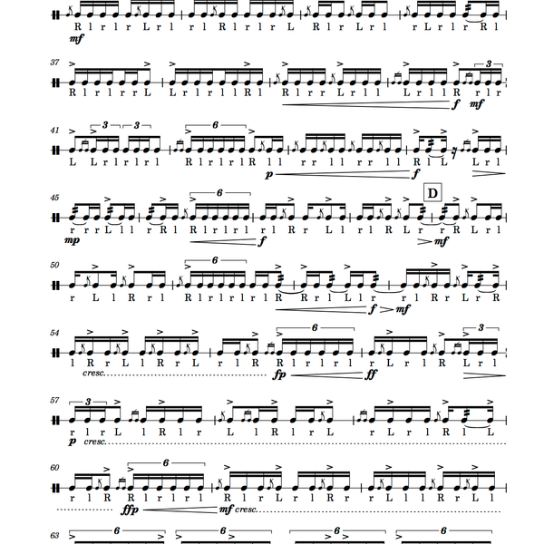 "Through the Streets of Lyon" Snare Solo