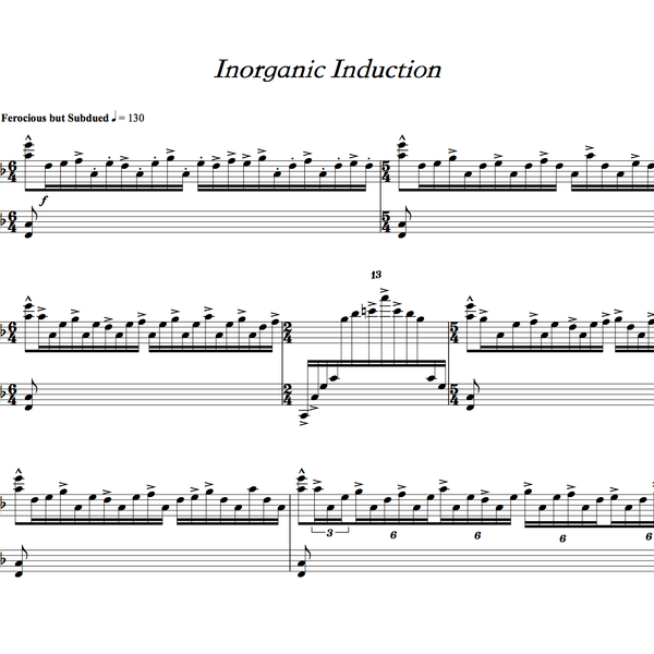 "Inorganic Induction" for Solo Prepared Marimba