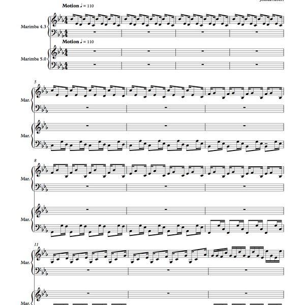 "Absolute TWO" Marimba Duet *Hard Copy*