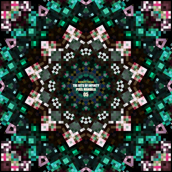 The Bits of Infinity: Pixel Mandala 05 (PNG)