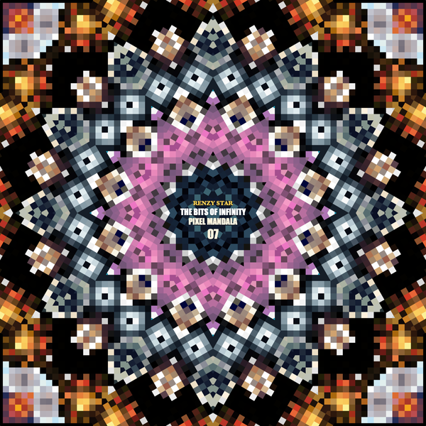 The Bits of Infinity: Pixel Mandala 07 (PNG)