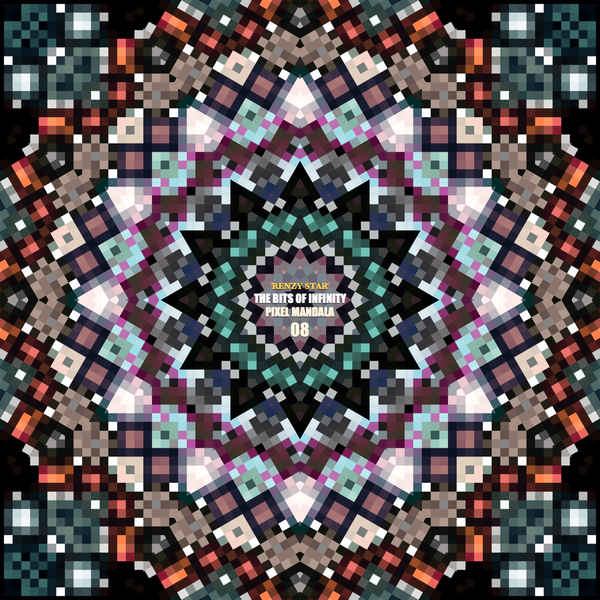 The Bits of Infinity: Pixel Mandala 08 (PNG)