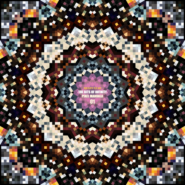 The Bits of Infinity: Pixel Mandala 01 (PNG)