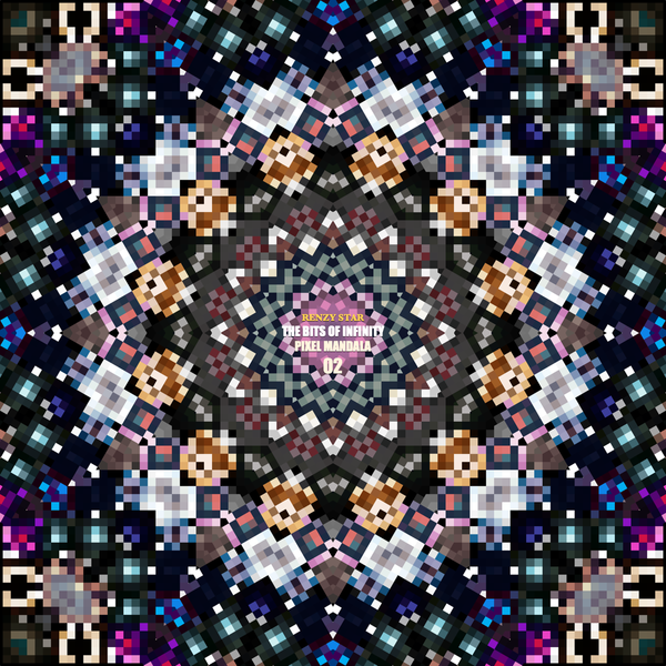 The Bits of Infinity: Pixel Mandala 02 (PNG)