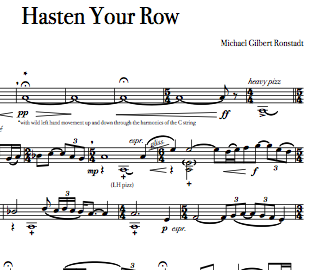 Hasten Your Row (for Solo Cello) - PDF