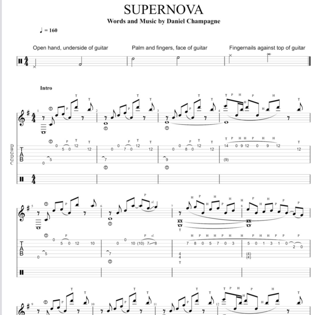 Supernova - Guitar Tabs & Sheet Music (FREE)