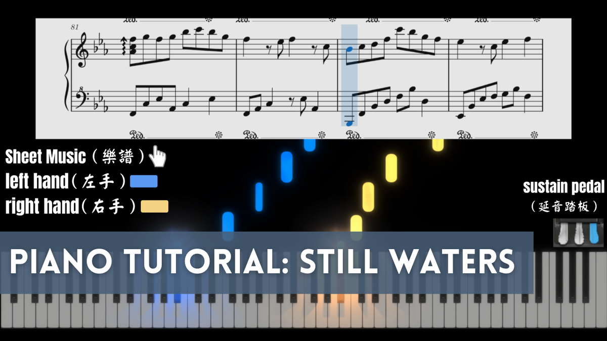 Still Waters - Piano Tutorial Interactive Videos (5 videos for ONLY $12.99)