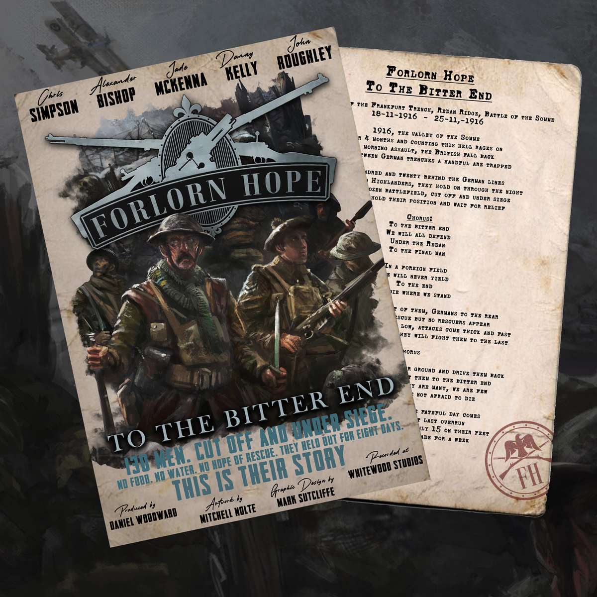 SIGNED - ‘To The Bitter End’ A4 Poster & Lyric Sheet