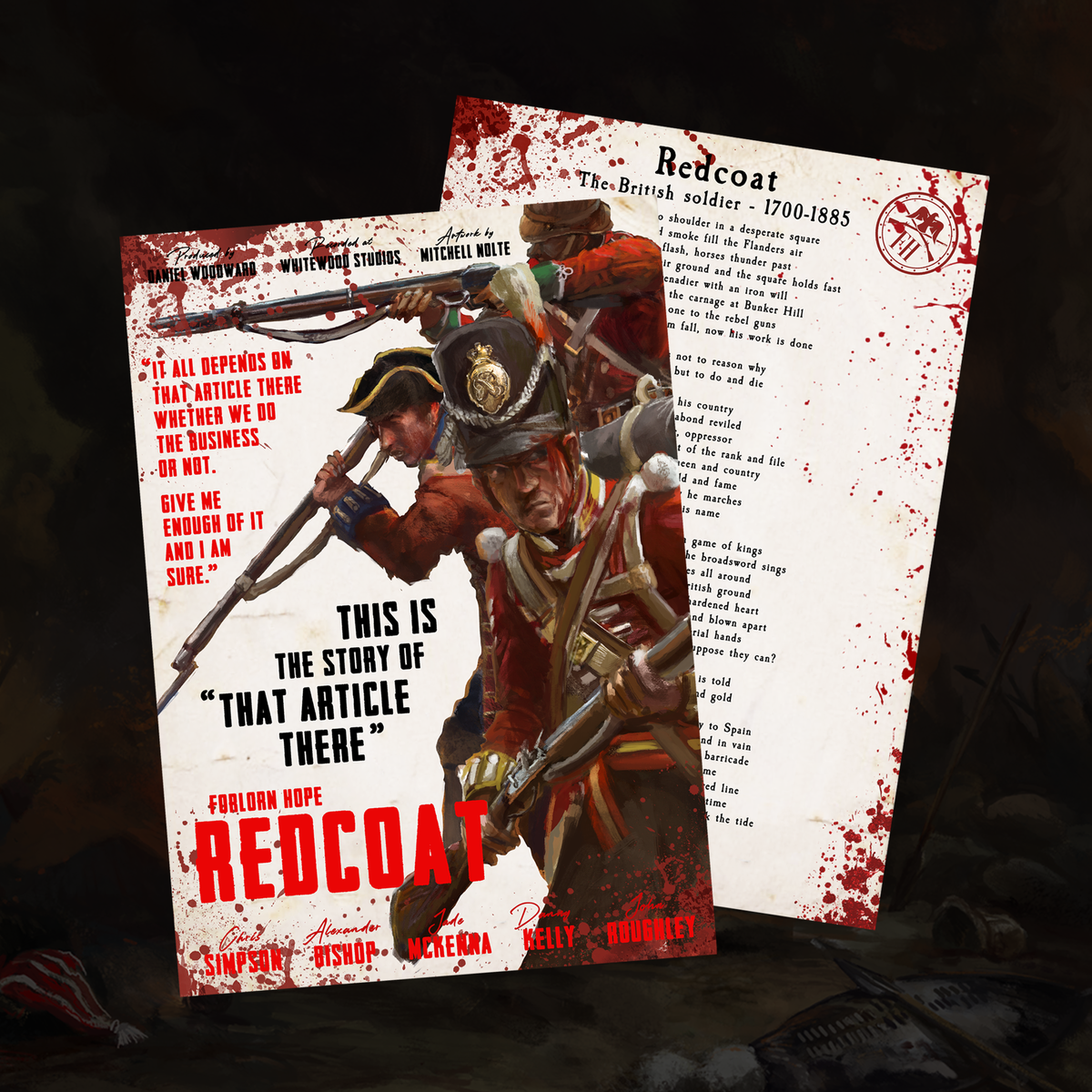 SIGNED - 'Redcoat' A4 Poster & Lyric Sheet