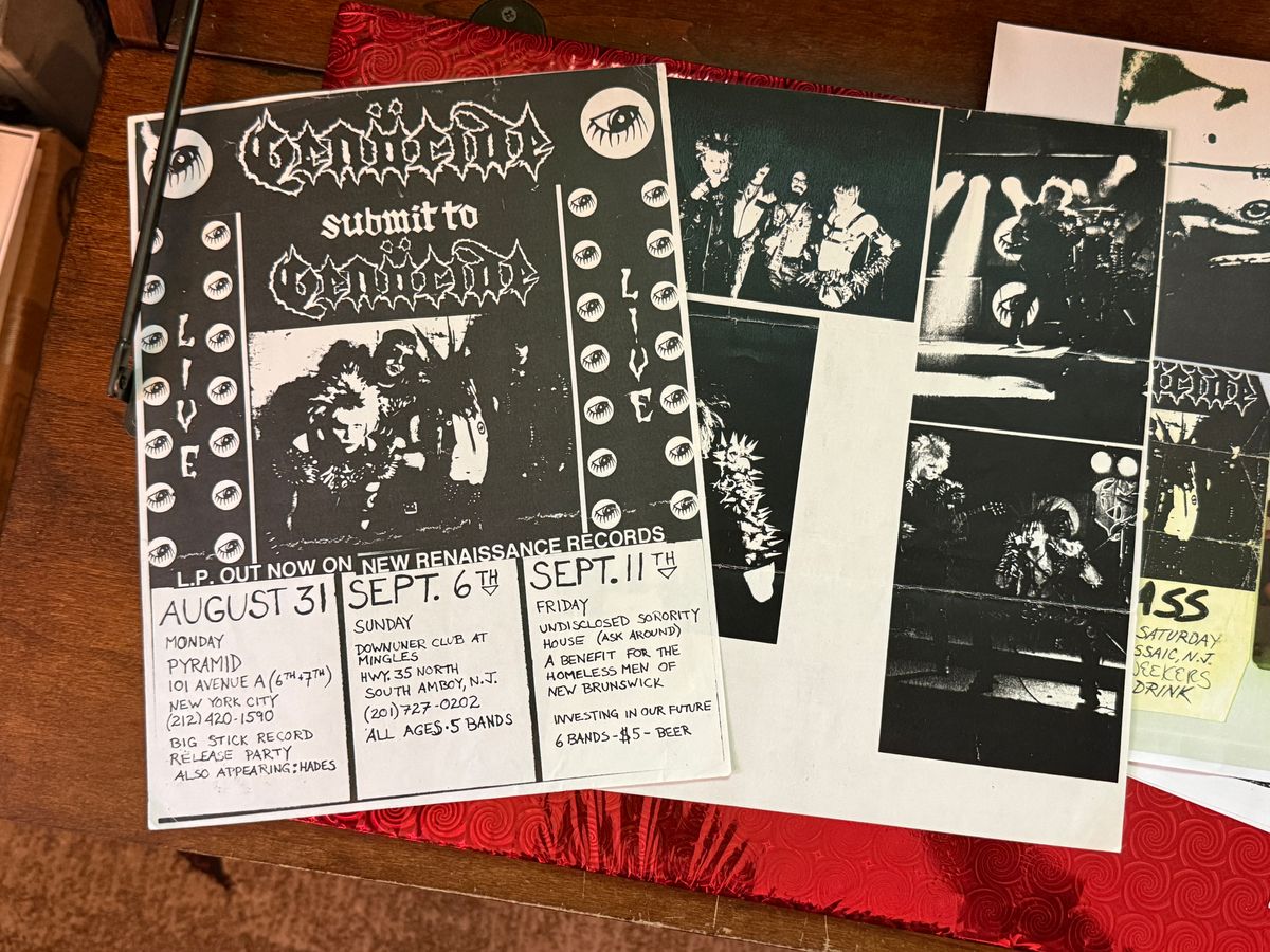 #43 Genocide Original Flyer + Photos, Interviews, Newsletters etc 27 pages