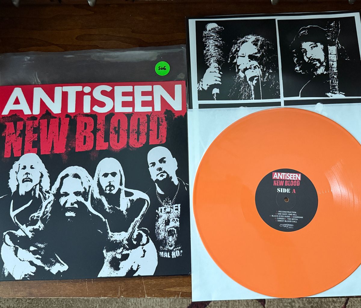 #506 New Blood LP Sweden 1st Press Hand #d Orange Vinyl - #506 NEW BLOOD LP SWEDEN