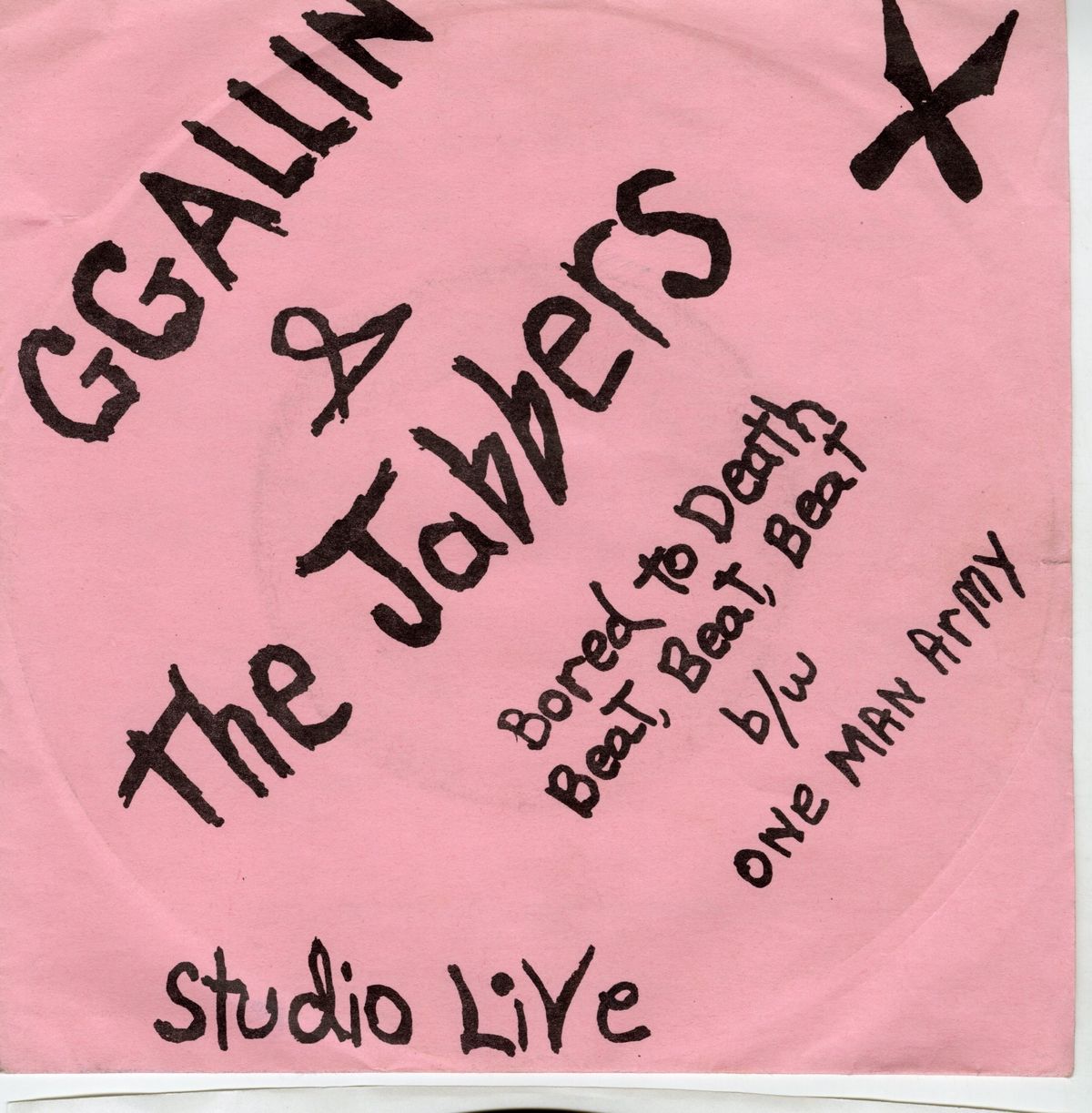 #74 GG Allin Bored To Death (Knives version) original 7"